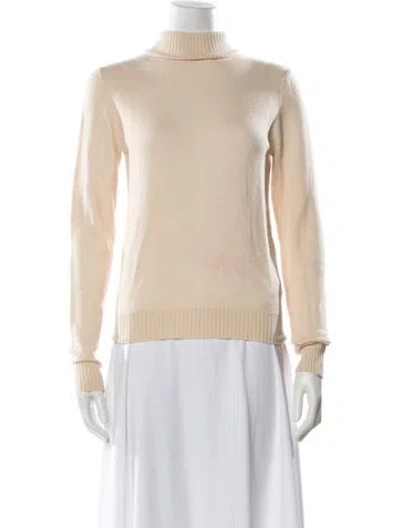 Pre-owned Khaite Merino Wool Turtleneck Sweater In Neutral