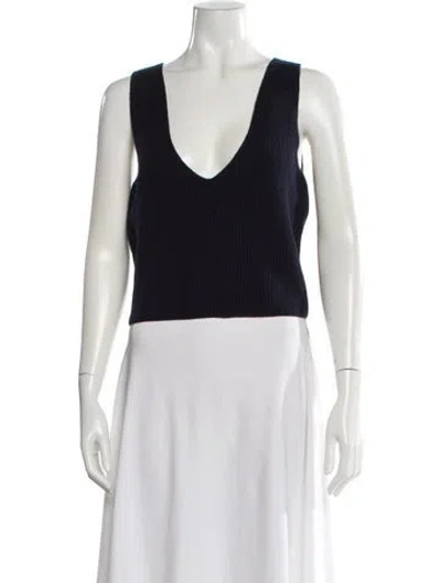 Pre-owned Khaite Merino Wool V-neck Sweater In White