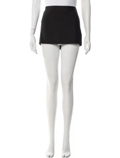 Pre-owned Khaite Mesh Accents Mini Skirt In Black