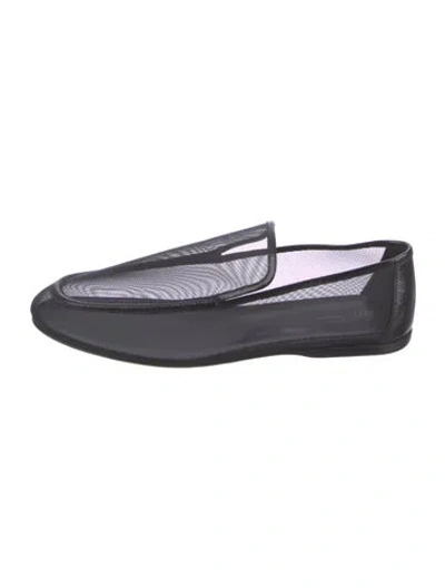 Pre-owned Khaite Mesh Ballet Flats In Black