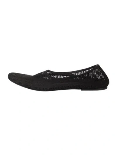 Pre-owned Khaite Mesh Ballet Flats In Black