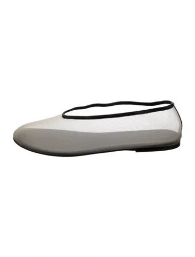 Pre-owned Khaite Mesh Ballet Flats In Black