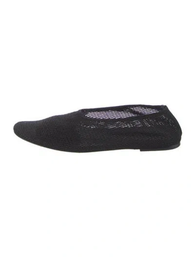 Pre-owned Khaite Mesh Ballet Flats In Black