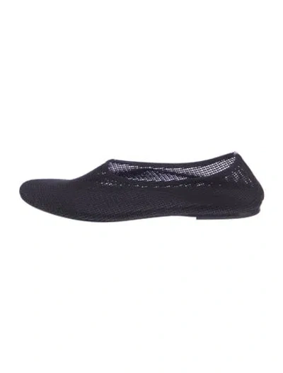 Pre-owned Khaite Mesh Ballet Flats In Blue
