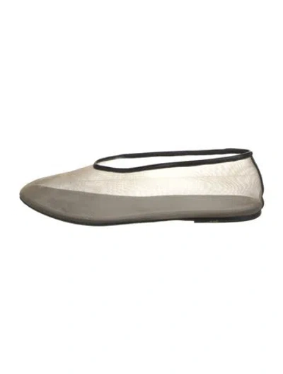 Pre-owned Khaite Mesh Ballet Flats In Neutral