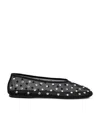 Khaite Marcy Crystal-embellished Mesh Ballet Flats In Black
