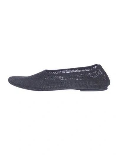 Pre-owned Khaite Mesh Lace Pattern Ballet Flats In Blue