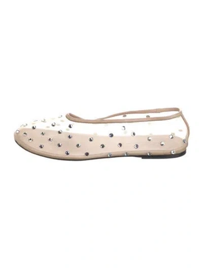 Pre-owned Khaite Mesh Mesh Accents Ballet Flats In Neutral