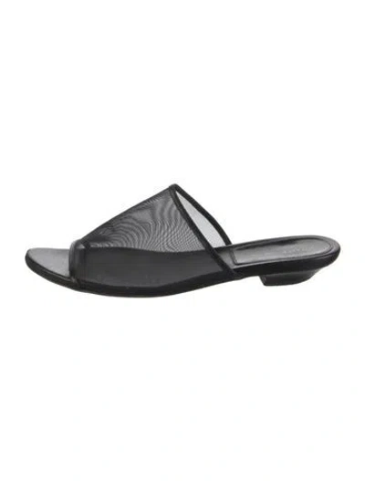 Pre-owned Khaite Mesh Mesh Accents Slides In Black
