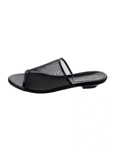 Pre-owned Khaite Mesh Mesh Accents Slides In Black