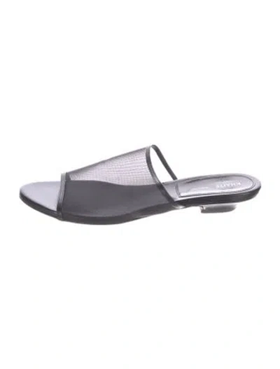 Pre-owned Khaite Mesh Mules In Black