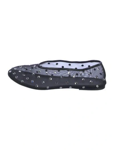 Pre-owned Khaite Mesh Polka Dot Print Ballet Flats In Blue