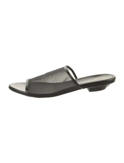 Pre-owned Khaite Mesh Slides In Black