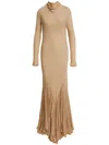 Khaite Metin Silk Maxi Dress In Neutrals