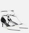 Khaite Mia 45 Leather Pumps In Weiss