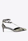Khaite Mia Snake-effect Leather Kitten-heel Pumps