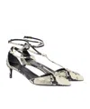 Khaite Python-print Ankle Strap Pumps With 4.5 Cm Heel In Animal Print