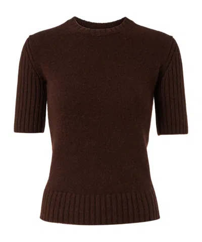 Khaite Mia Cashmere Sweater In Brown