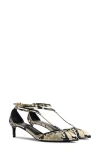 Khaite Mia Snake-effect Leather Kitten-heel Pumps In Natural