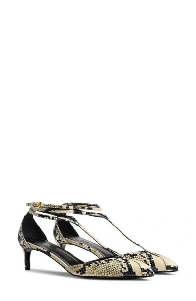 KHAITE KHAITE MIA KITTEN HEEL POINTED TOE T-STRAP PUMP