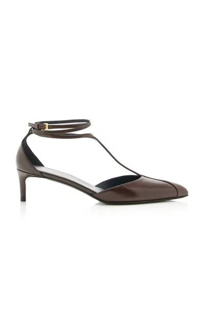 Khaite Mia Leather Pumps In Brown