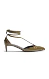 Khaite Mia Patent Leather Pumps In Green