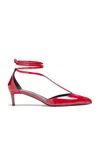 Khaite Mia Patent Leather Pumps In Red