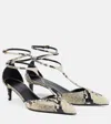 Khaite Mia Snake-effect Leather Kitten-heel Pumps In Multicoloured
