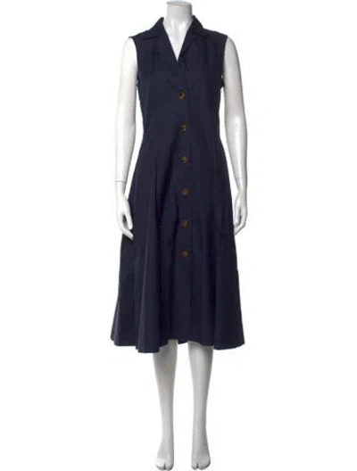 Pre-owned Khaite Midi Length Dress In Blue