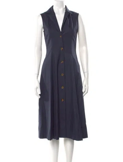 Pre-owned Khaite Midi Length Dress W/ Tags In Blue