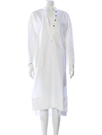 Pre-owned Khaite Midi Length Dress In White