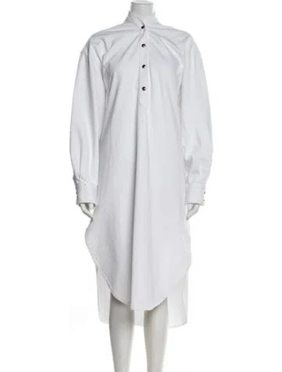 Pre-owned Khaite Midi Length Dress In White