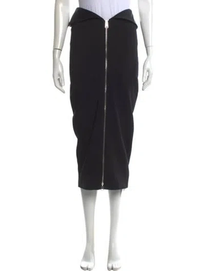 Pre-owned Khaite Midi Length Skirt In Black