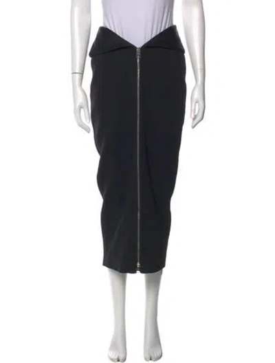 Pre-owned Khaite Midi Length Skirt In Black