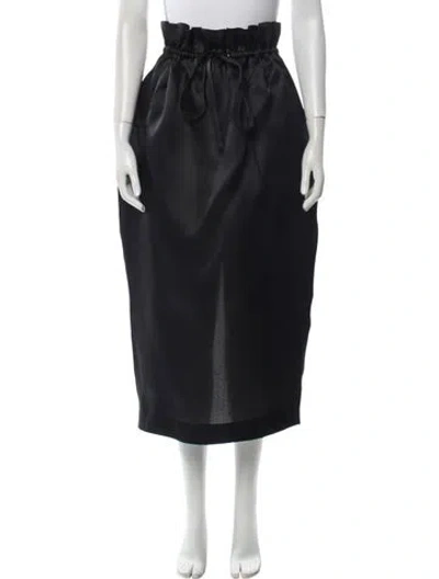 Pre-owned Khaite Midi Length Skirt In Black