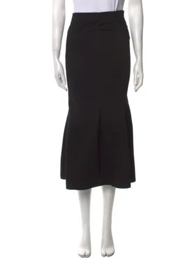 Pre-owned Khaite Midi Length Skirt In Black