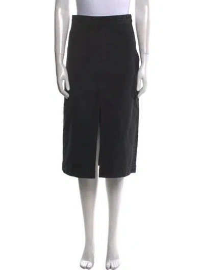 Pre-owned Khaite Midi Length Skirt In Black