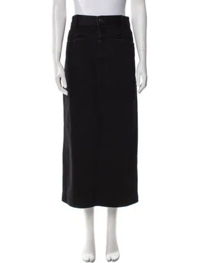 Pre-owned Khaite Midi Length Skirt In Black