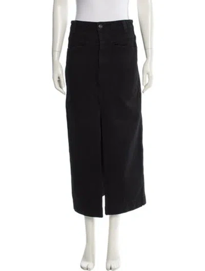 Pre-owned Khaite Midi Length Skirt In Black
