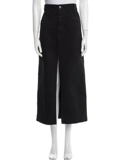 Pre-owned Khaite Midi Length Skirt In Black