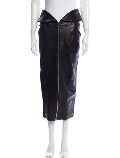 Pre-owned Khaite Midi Length Skirt In Black