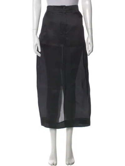 Pre-owned Khaite Midi Length Skirt In Black