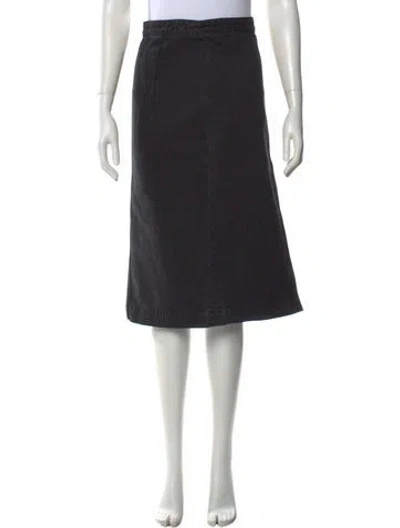 Pre-owned Khaite Midi Length Skirt In Black