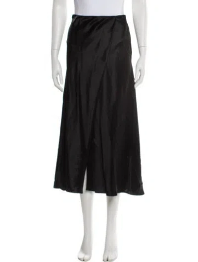 Pre-owned Khaite Midi Length Skirt In Black