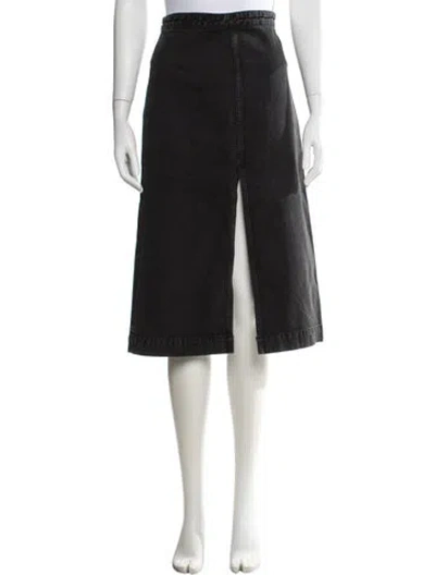Pre-owned Khaite Midi Length Skirt In Black