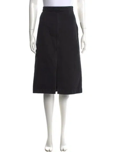 Pre-owned Khaite Midi Length Skirt In Black