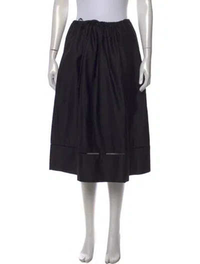 Pre-owned Khaite Midi Length Skirt In Black