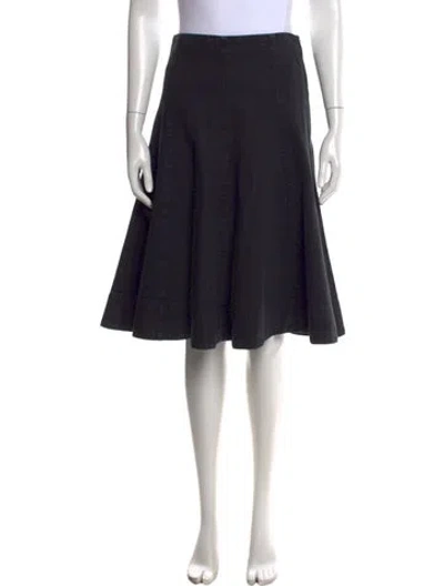 Pre-owned Khaite Midi Length Skirt In Black