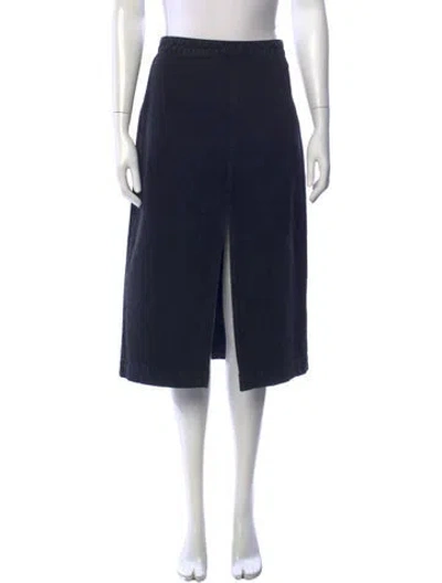 Pre-owned Khaite Midi Length Skirt In Black