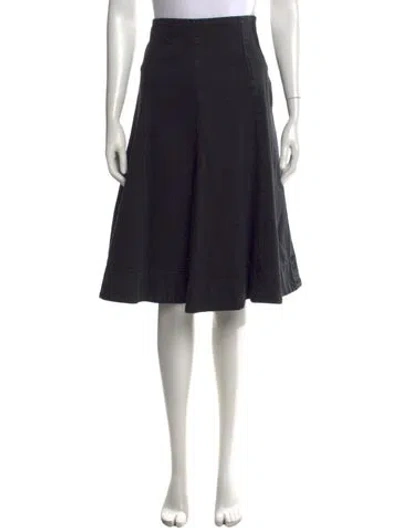 Pre-owned Khaite Midi Length Skirt In Black